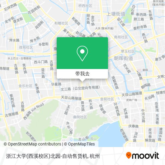 浙江大学(西溪校区)北园-自动售货机地图