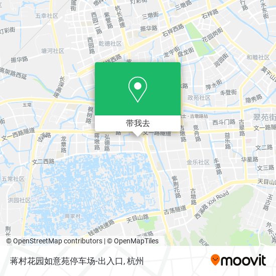 蒋村花园如意苑停车场-出入口地图