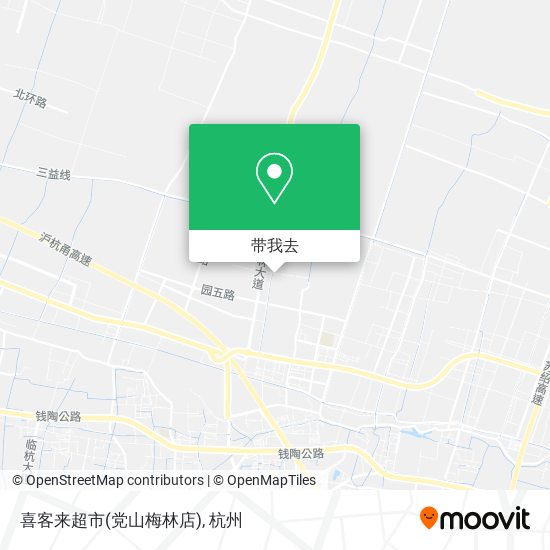 喜客来超市(党山梅林店)地图