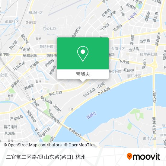 二官堂二区路/艮山东路(路口)地图