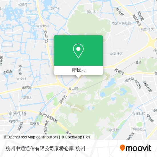 杭州中通通信有限公司康桥仓库地图