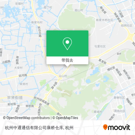 杭州中通通信有限公司康桥仓库地图