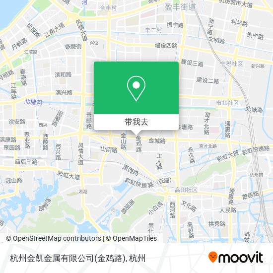 杭州金凯金属有限公司(金鸡路)地图