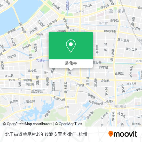北干街道荣星村老年过渡安置房-北门地图