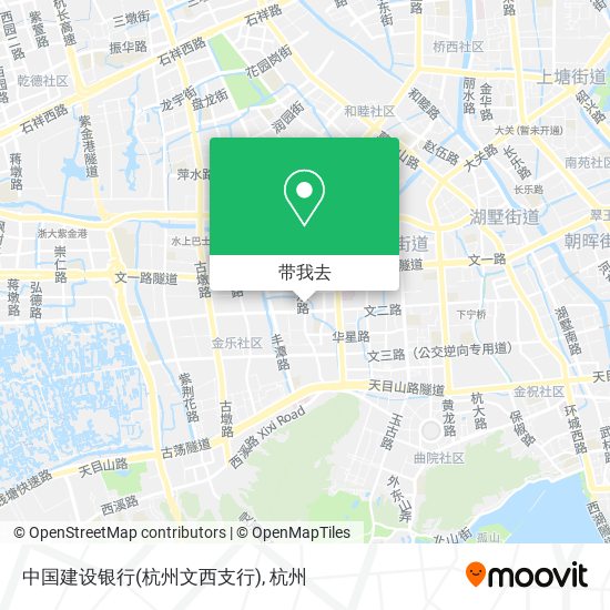 中国建设银行(杭州文西支行)地图