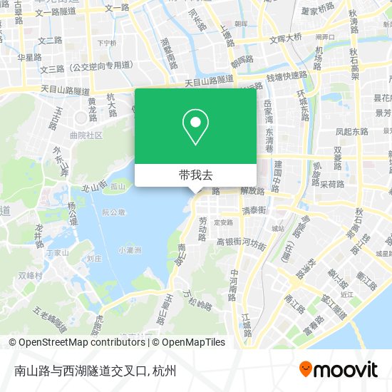 南山路与西湖隧道交叉口地图