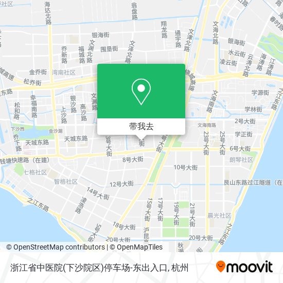 浙江省中医院(下沙院区)停车场-东出入口地图