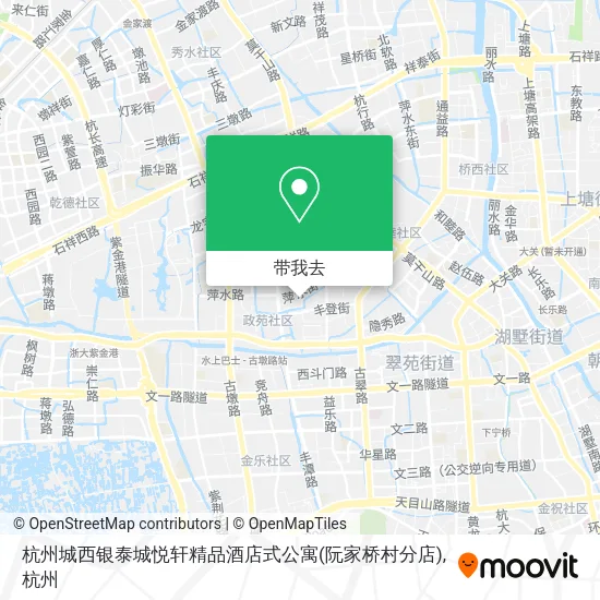 杭州城西银泰城悦轩精品酒店式公寓(阮家桥村分店)地图