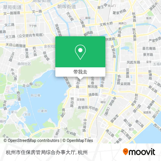 杭州市住保房管局综合办事大厅地图