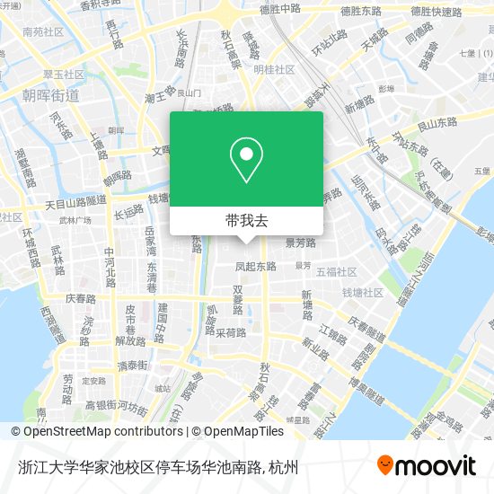 浙江大学华家池校区停车场华池南路地图