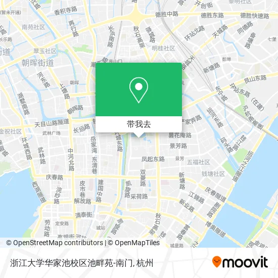 浙江大学华家池校区池畔苑-南门地图