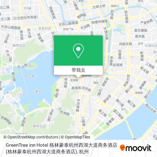 GreenTree inn Hotel 格林豪泰杭州西湖大道商务酒店地图