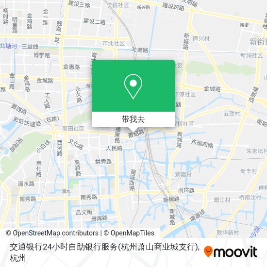 交通银行24小时自助银行服务(杭州萧山商业城支行)地图