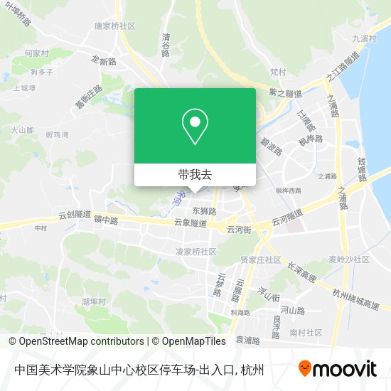 中国美术学院象山中心校区停车场-出入口地图