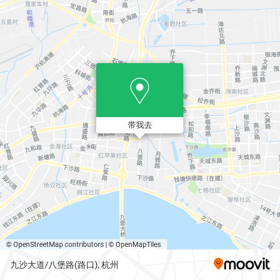 九沙大道/八堡路(路口)地图