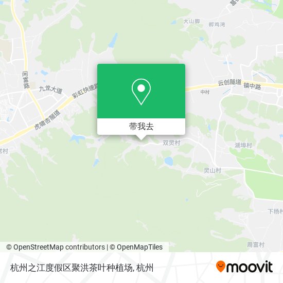 杭州之江度假区聚洪茶叶种植场地图