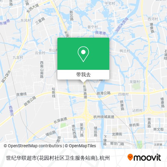 世纪华联超市(花园村社区卫生服务站南)地图