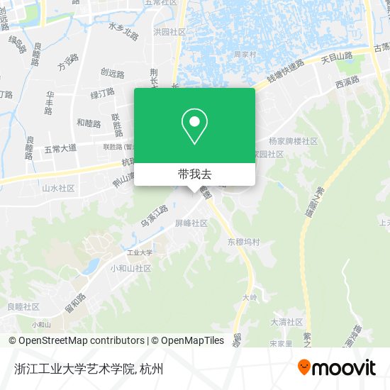 浙江工业大学艺术学院地图