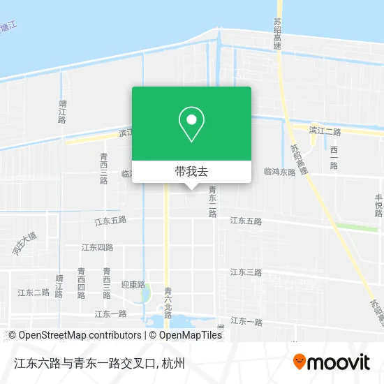 江东六路与青东一路交叉口地图