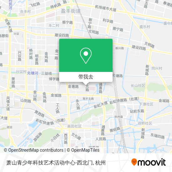 萧山青少年科技艺术活动中心-西北门地图
