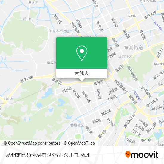 杭州惠比须包材有限公司-东北门地图
