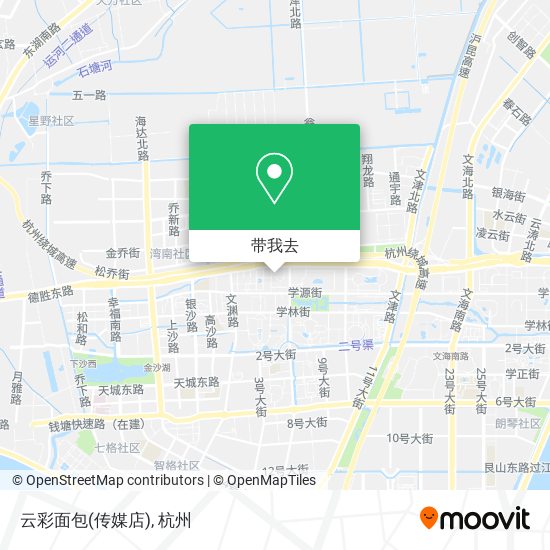 云彩面包(传媒店)地图