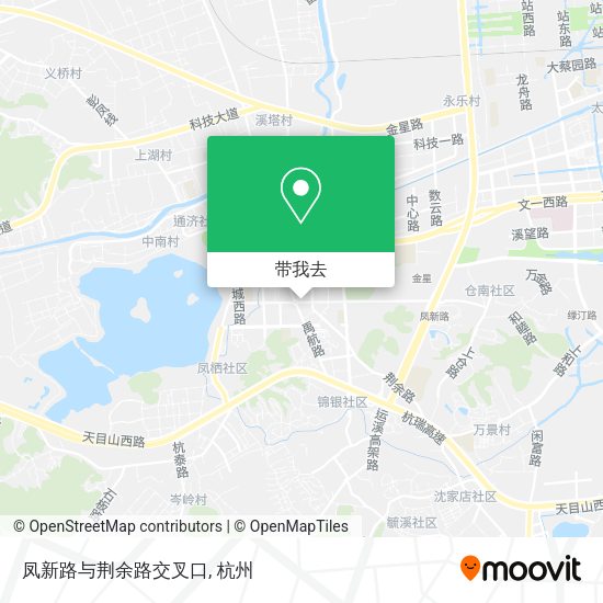 凤新路与荆余路交叉口地图