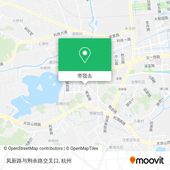 凤新路与荆余路交叉口地图