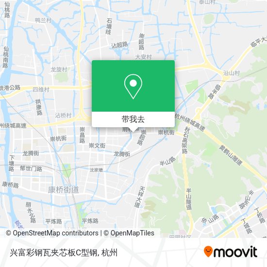 兴富彩钢瓦夹芯板C型钢地图
