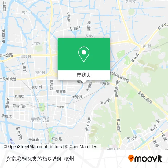 兴富彩钢瓦夹芯板C型钢地图