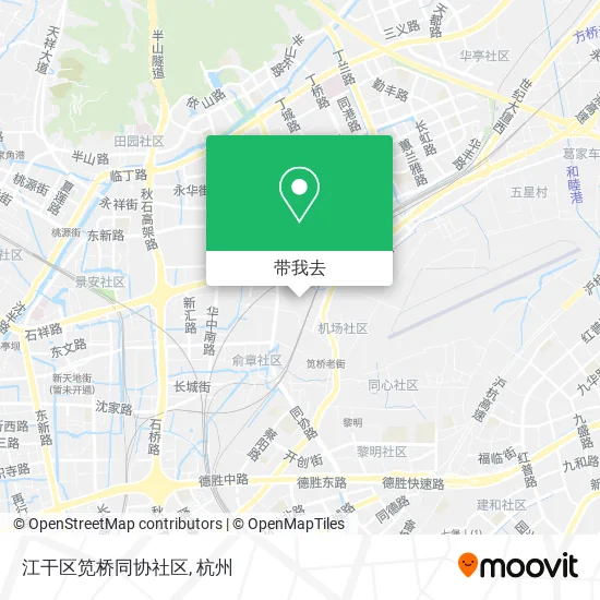 江干区笕桥同协社区地图