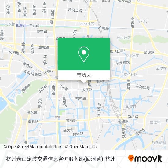 杭州萧山定波交通信息咨询服务部(回澜路)地图