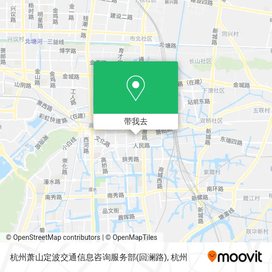 杭州萧山定波交通信息咨询服务部(回澜路)地图