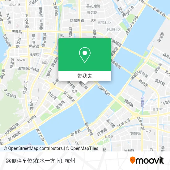 路侧停车位(在水一方南)地图