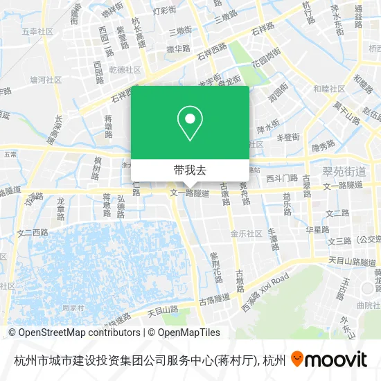 杭州市城市建设投资集团公司服务中心(蒋村厅)地图