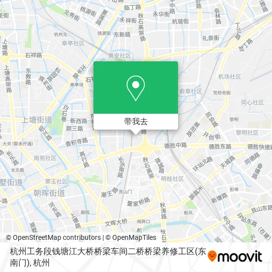 杭州工务段钱塘江大桥桥梁车间二桥桥梁养修工区(东南门)地图