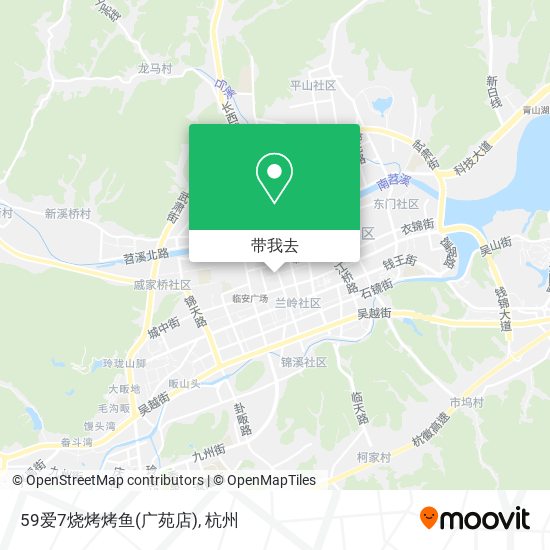 59爱7烧烤烤鱼(广苑店)地图