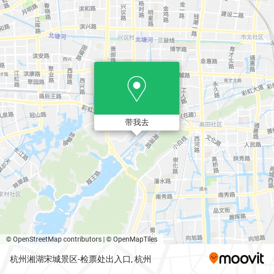 杭州湘湖宋城景区-检票处出入口地图