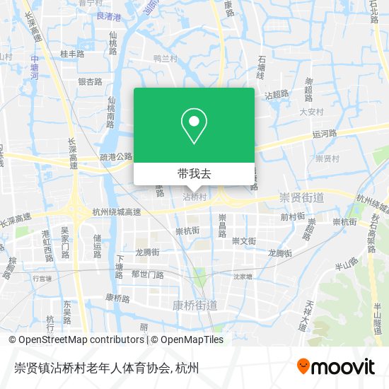 崇贤镇沾桥村老年人体育协会地图