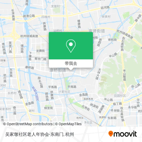 吴家墩社区老人年协会-东南门地图