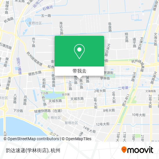 韵达速递(学林街店)地图