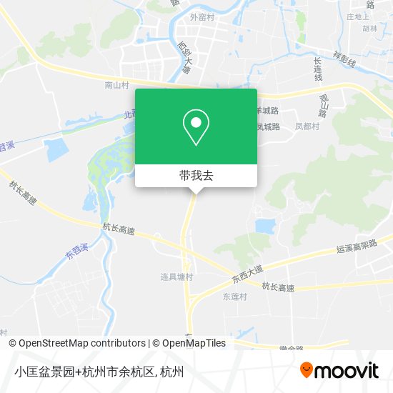 小匡盆景园+杭州市余杭区地图