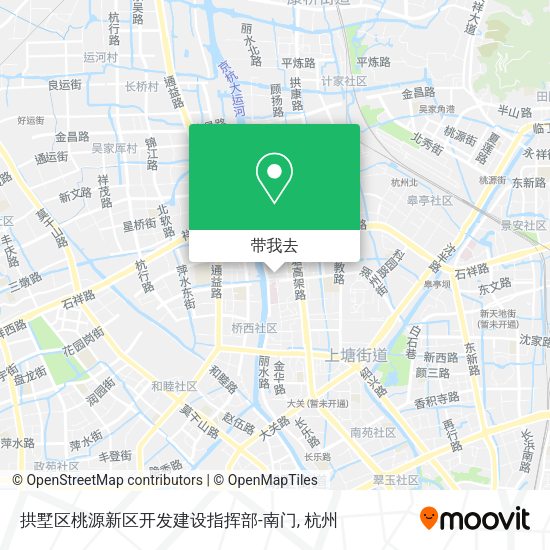 拱墅区桃源新区开发建设指挥部-南门地图