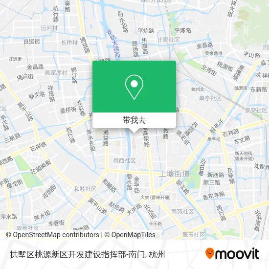 拱墅区桃源新区开发建设指挥部-南门地图