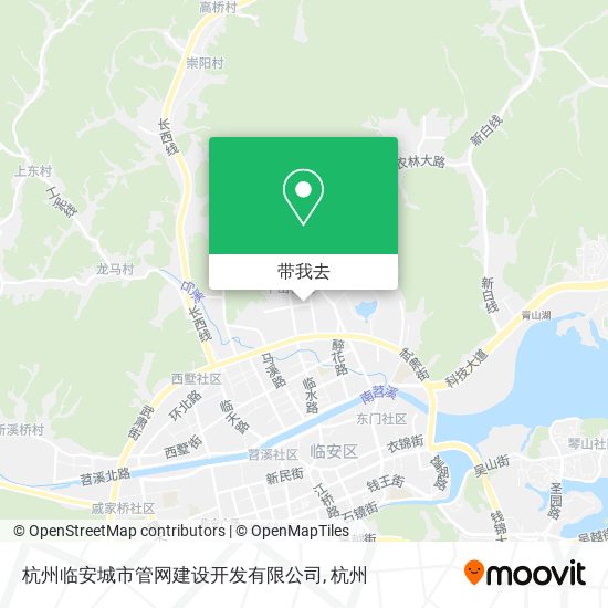 杭州临安城市管网建设开发有限公司地图