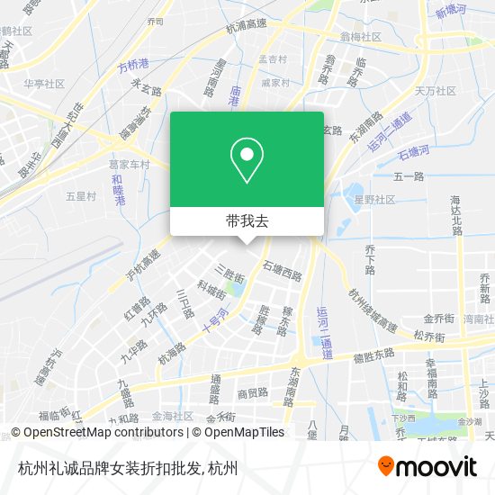 杭州礼诚品牌女装折扣批发地图