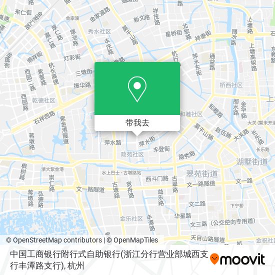 中国工商银行附行式自助银行(浙江分行营业部城西支行丰潭路支行)地图
