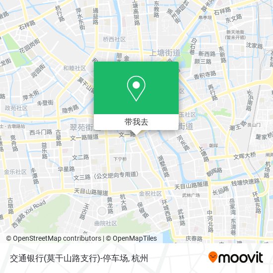 交通银行(莫干山路支行)-停车场地图