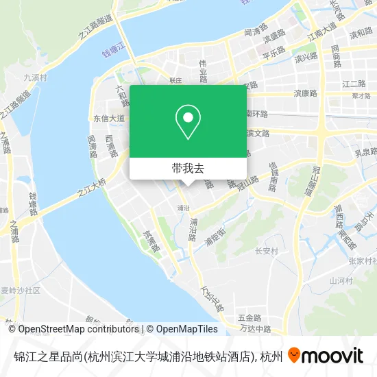 锦江之星品尚(杭州滨江大学城浦沿地铁站酒店)地图