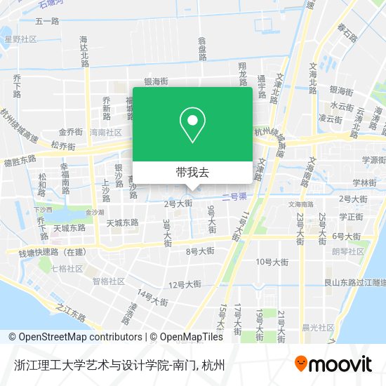 浙江理工大学艺术与设计学院-南门地图
